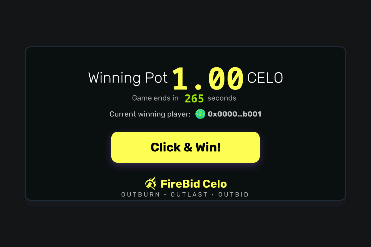 FireBid Celo - Farcaster Mini Apps